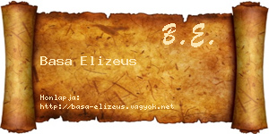 Basa Elizeus névjegykártya